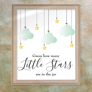 Little Stars Baby Shower Game Sign