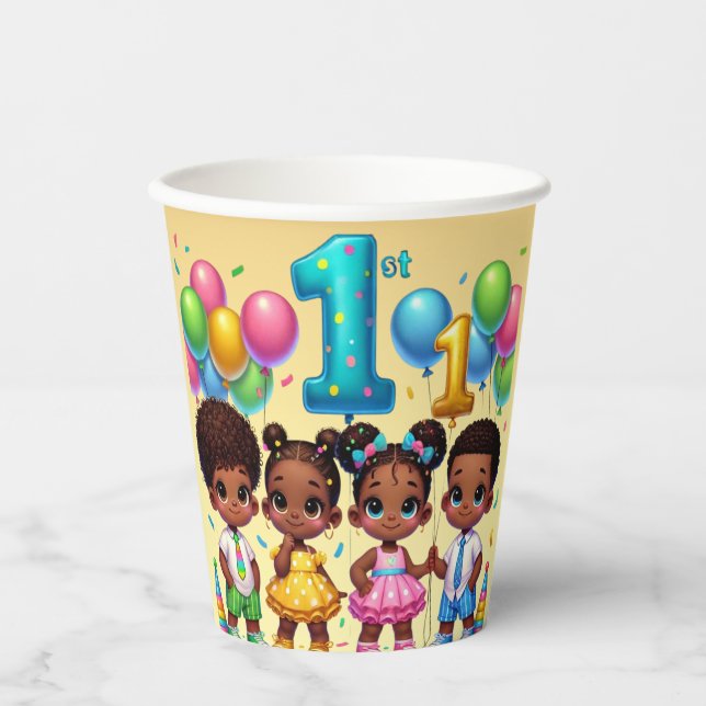 Little Stars First Birthday Bash Paper Cups (Front)