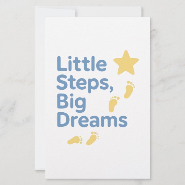 Little Steps Big Dreams Inspirational Typography D (Front)