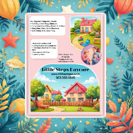 Little Steps Daycare Company Logo Modern Custom Flyer