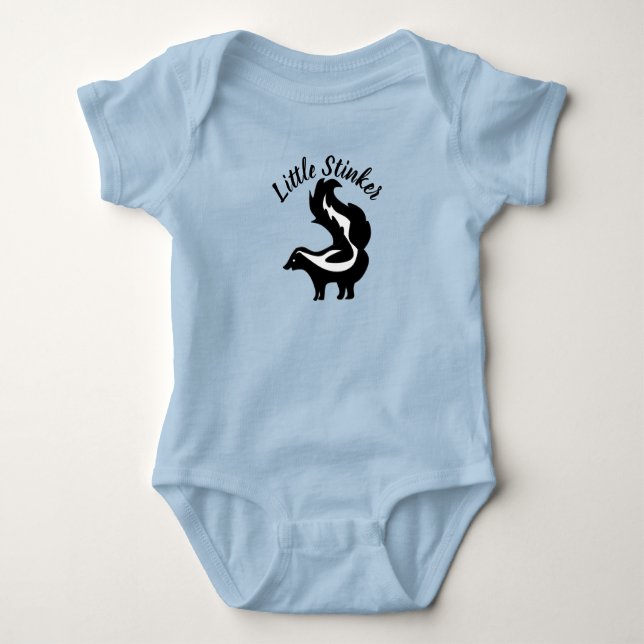 Little Stinker Cute Skunk  Baby Bodysuit (Front)