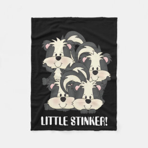 Little Stinker skunk baby fleece blanket