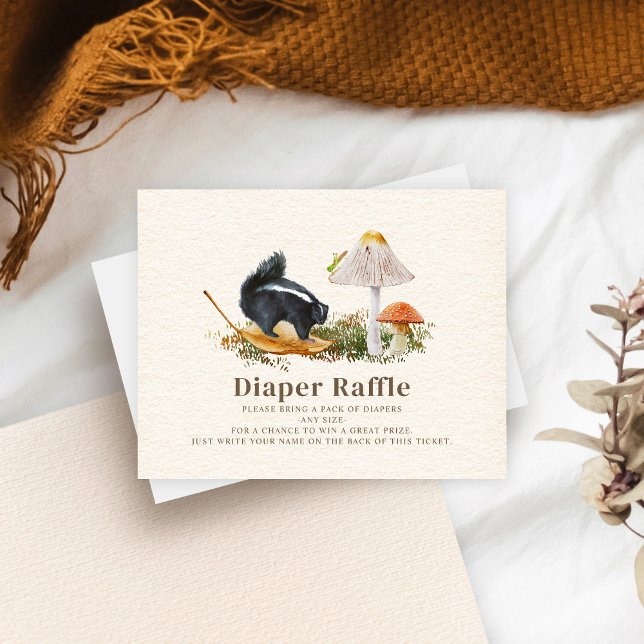 Little Stinker Skunk Baby Shower Diaper Raffle Enclosure Card (Creator Uploaded)