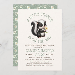 Little Stinker Skunk Baby Shower Invitation