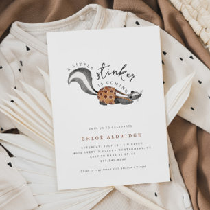 Little Stinker Woodland Animal Baby Shower Invitation