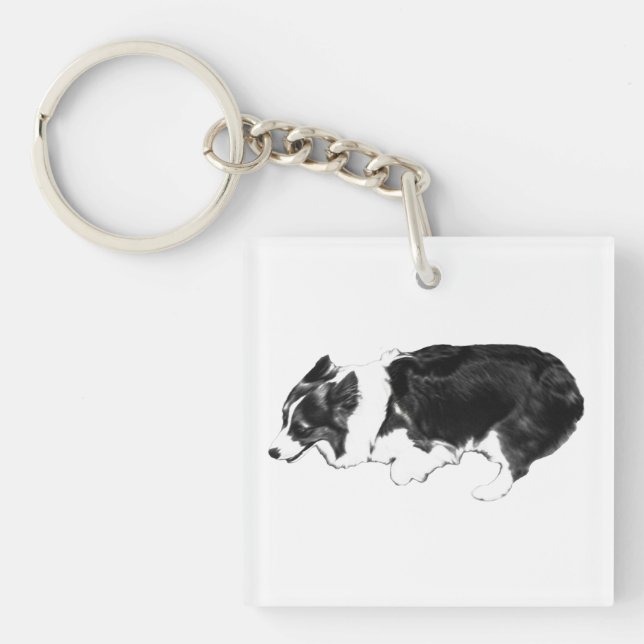 Little stride, loyal guide key ring (Front)