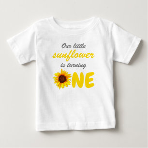 Little Sunflower 1st Birthday Baby T-Shirt