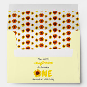 Little Sunflower 1st Birthday Envelope