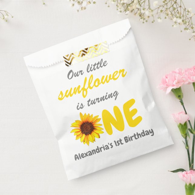 Little Sunflower 1st Birthday Favour Bags (Sealed)