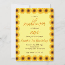 Little Sunflower Floral Girl First Birthday