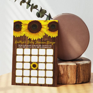 Little Sunflower On The Way! Baby Shower Bingo