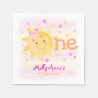 Little Sunshine 1st Birthday Girl Pink Yellow