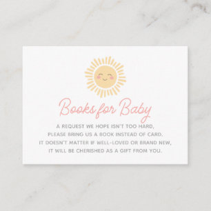 Little Sunshine Baby Shower Books for Baby Enclosure Card