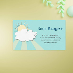 Little Sunshine Baby Shower Bring a Book Request Enclosure Card