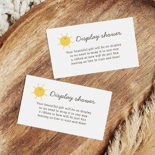 Little Sunshine Baby Shower Display Shower  Enclosure Card