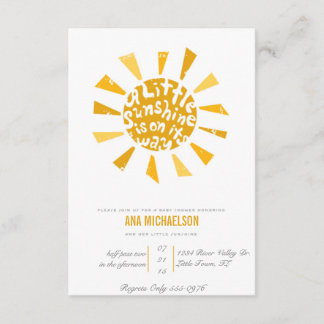 Little Sunshine Baby Shower Invitation