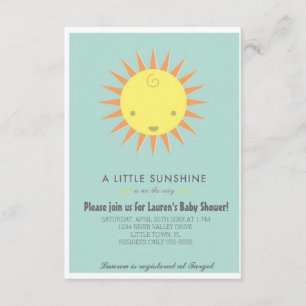 Little Sunshine Baby Shower Invitation