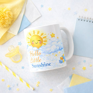 Little Sunshine Bear Sun Clouds Baby Shower Coffee Mug