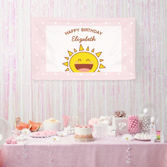 Little Sunshine Birthday Happy Birthday Party Banner (Party)