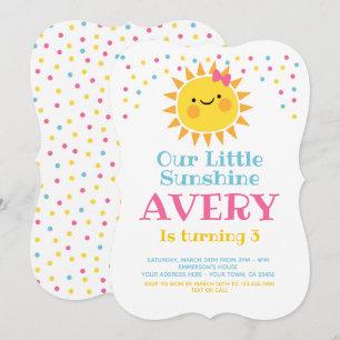 Little Sunshine Birthday Invitation