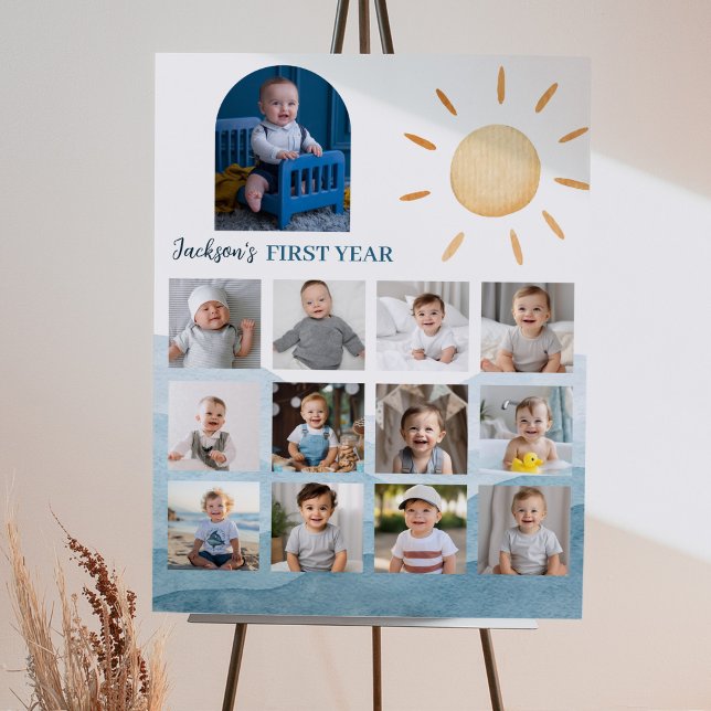 Little Sunshine Birthday Photo Milestone Poster (Creator Uploaded)