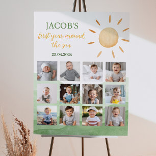 Little Sunshine Birthday Photo Milestone Poster