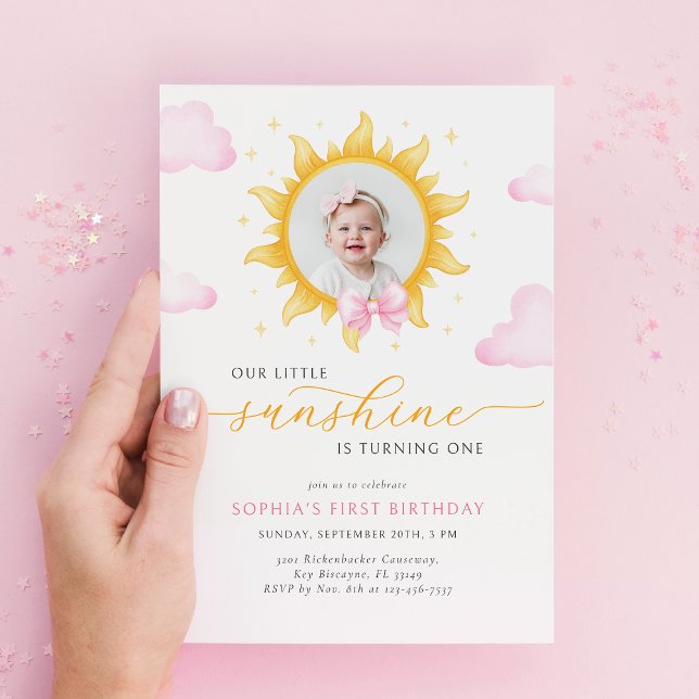 Little Sunshine First Birthday Invitation (Creator Uploaded)