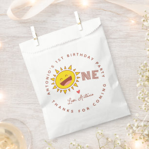 Little Sunshine First Birthday Thanks For Coming Favour Bags
