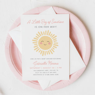 Little Sunshine Girl Baby Shower Invitation