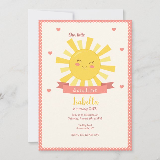 Little Sunshine Invitation (Front)