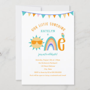 Little Sunshine is One First Birthday Invitation
