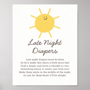 Little Sunshine Late Night Diapers Game Sign