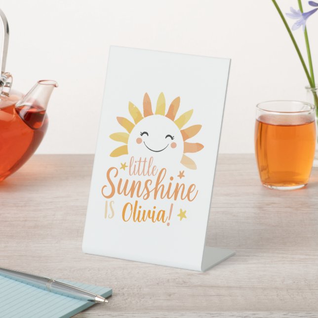 Little Sunshine Personalised Pedestal Sign (In SItu)