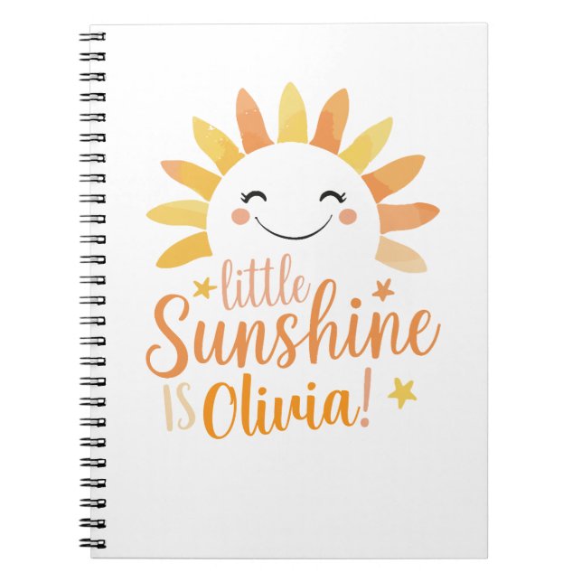 Little Sunshine Personalised SpiralNotebook Notebook (Front)