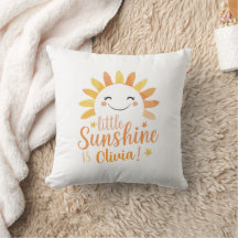 Little Sunshine" Personalised Throw Pillow 