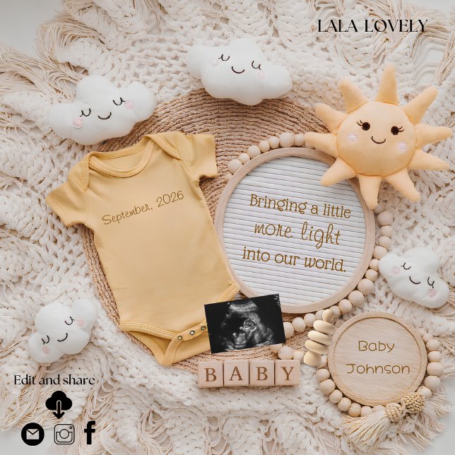 Little  Sunshine pregnancy announcement card (Creator Uploaded)