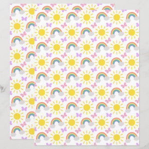  Little Sunshine & Rainbows Scrapbook Paper