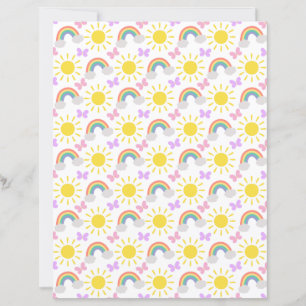 Little Sunshine & Rainbows Scrapbook Paper