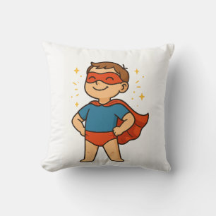 Little Superheroes – Cute Boy & Girl Hero Cartoon Cushion