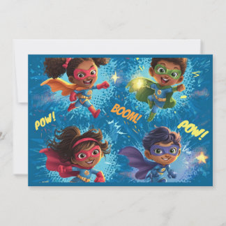Little Superheroes Party Invitation