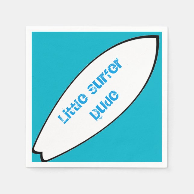 Little Surfer Dude Napkins (Front)