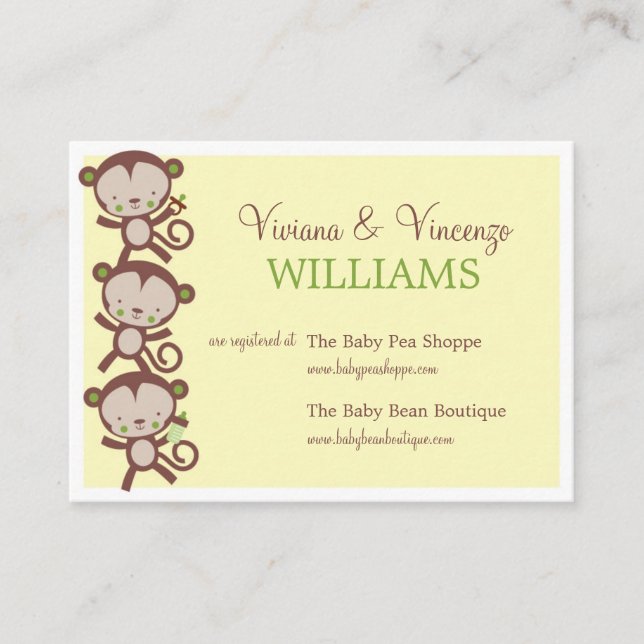 LITTLE  SURPRISE  | BABY SHOWER REGISTRY CARDS (Front)