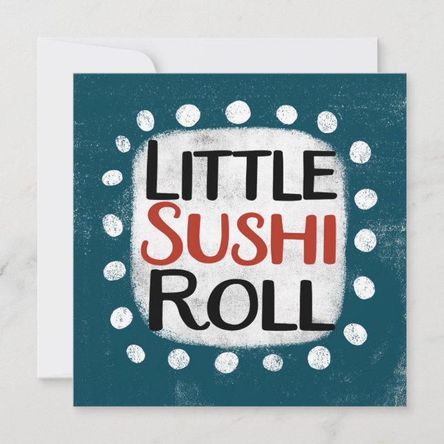 Little Sushi Roll Greeting Card (Front)