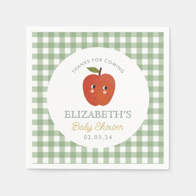 Little Sweet Apple Baby Shower  Napkin (Front)