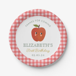 Little Sweet Apple  First Birthday Paper Plate