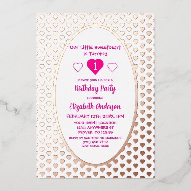 Little Sweetheart 1st Birthday (Front)