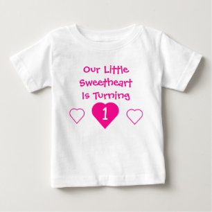 Little Sweetheart 1st Birthday Baby T-Shirt