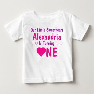 Little Sweetheart 1st Birthday Baby T-Shirt