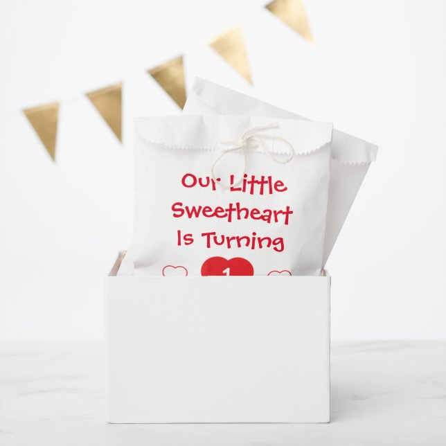 Little Sweetheart 1st Birthday Favour Bags (Party)