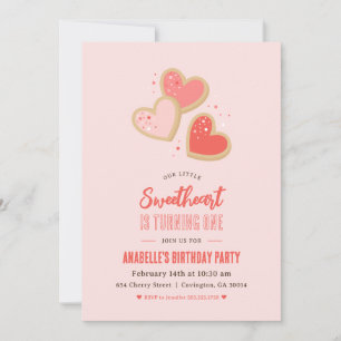 Little Sweetheart 1st Birthday Party Invitation